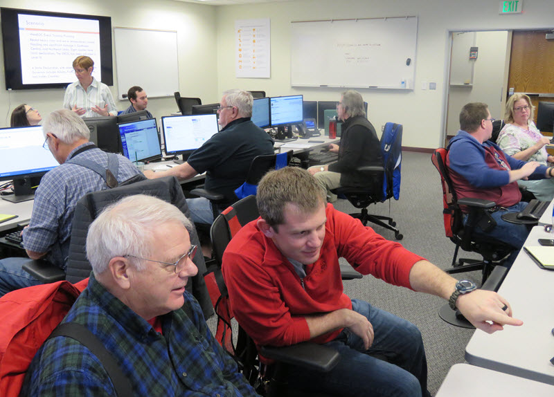 Reservists training in the Idaho Emergency Operations Center